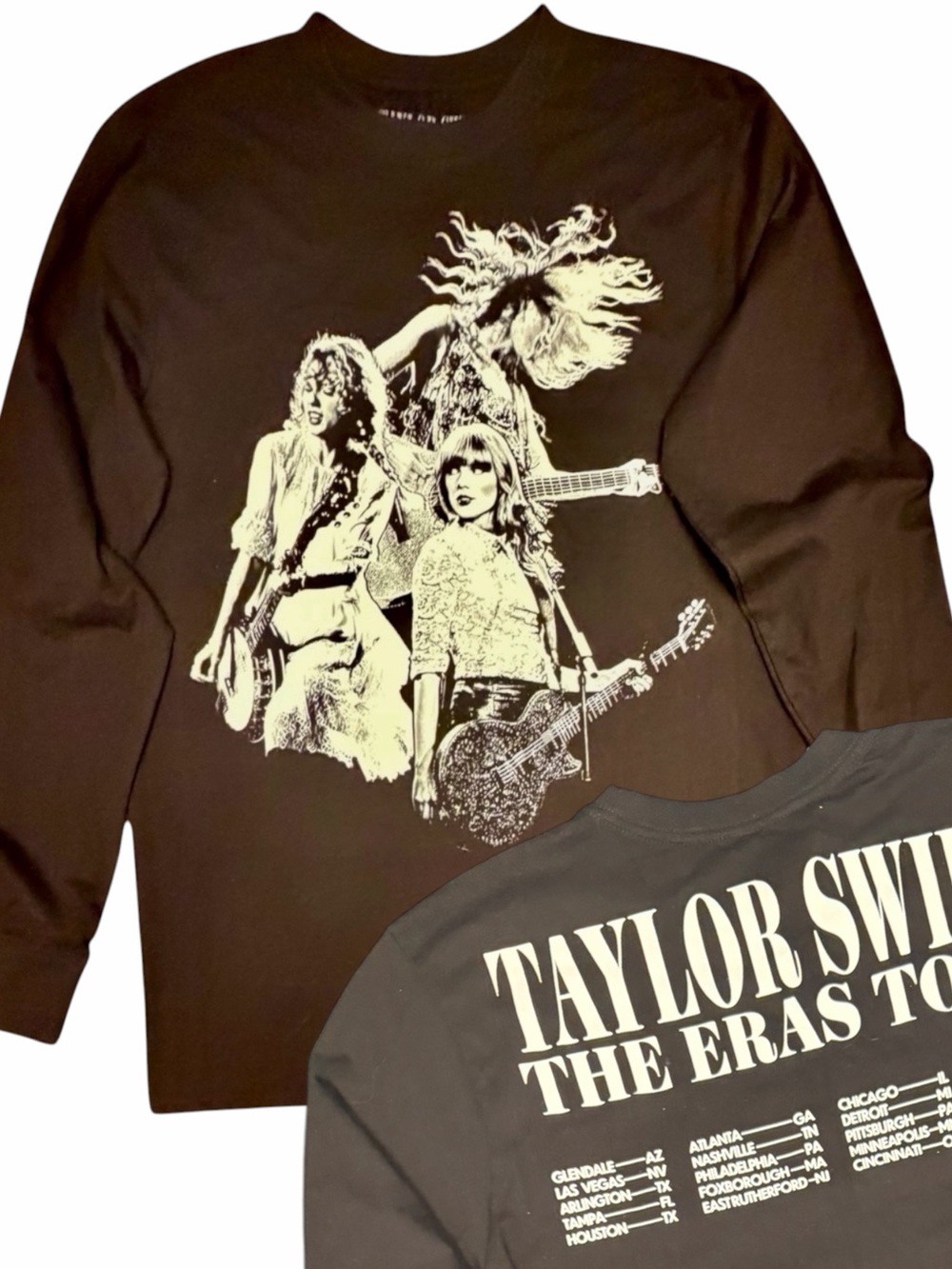 Taylor Swift Eras Tour 2023 NWOT Long Sleeve Shirt M Official Unisex Black